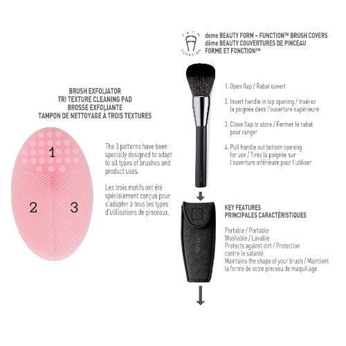 Dome Beauty Beautifully Clean Essential Brush Kit